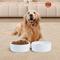 Show in main carousel: SpunkyJunky Ceramic Non-Slip Paw Print Dog Bowls, 2 count, White, 7.6 cup slide 7 of 7