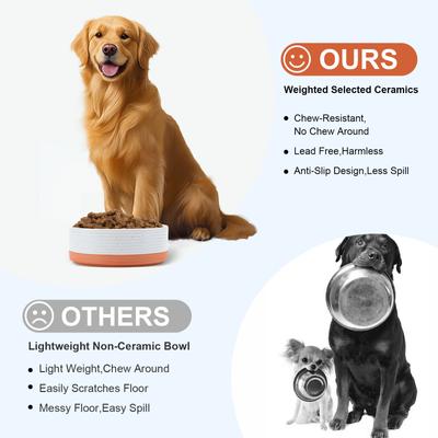 Show full view: SpunkyJunky Ceramic Patterned Non-Slip Dog Bowls, 2 count, 7.6 cup slide 3 of 6