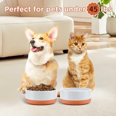 Show full view: SpunkyJunky Ceramic Patterned Non-Slip Dog Bowls, 2 count, 3.6 cup slide 6 of 6