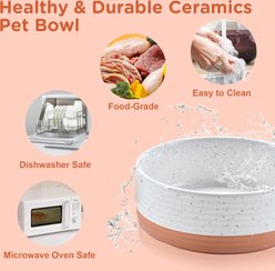 SpunkyJunky Ceramic Patterned Non-Slip Dog Bowls, 2 count, 1.7 cup slide 2 of 6