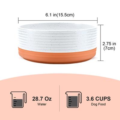 Show full view: SpunkyJunky Ceramic Patterned Non-Slip Dog Bowls, 2 count, 3.6 cup slide 2 of 6