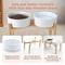 Show in main carousel: SpunkyJunky Ceramic & Bamboo Non-Slip Elevated Dog Bowls, 2 count, Paw White, 7.6 cup slide 6 of 8