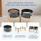 Show in main carousel: SpunkyJunky Ceramic & Bamboo Non-Slip Elevated Dog Bowls, 2 count, Paw Black, 3.6 cup slide 6 of 8