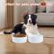 Show in main carousel: SpunkyJunky Ceramic Non-Slip Paw Print Dog Bowls, 2 count, White, 5.3 cup slide 6 of 6