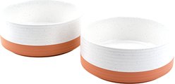 SpunkyJunky Ceramic Patterned Non-Slip Dog Bowls, 2 count, 1.7 cup