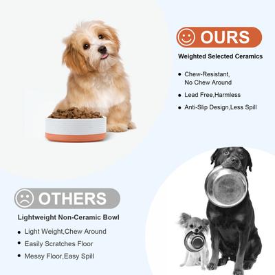 Show full view: SpunkyJunky Ceramic Patterned Non-Slip Dog Bowls, 2 count, 1.7 cup slide 3 of 6