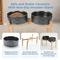 Show in main carousel: SpunkyJunky Ceramic & Bamboo Non-Slip Elevated Dog Bowls, 2 count, Paw Black, 7.6 cup slide 6 of 8