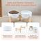Show in main carousel: SpunkyJunky Ceramic & Bamboo Non-Slip Elevated Dog Bowls, 2 count, Paw White, 1.7 cup slide 5 of 7