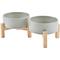 Show in main carousel: SpunkyJunky Ceramic & Bamboo Non-Slip Elevated Dog Bowls, 2 count, Grey, 1.7 cup slide 1 of 8