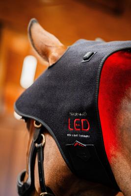 Show full view: Horseware Ireland LED Red Light Therapy Horse Poll Cap, Black, Full slide 5 of 6