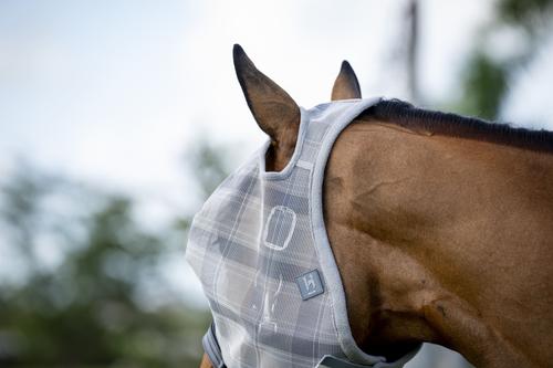 Show full view: Horseware Ireland Newmarket No Ears Horse Fly Mask, Witney Charcoal, Cob slide 3 of 3
