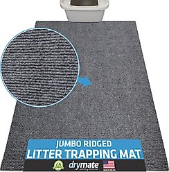 Drymate Jumbo Ridged Cat Litter Trapping Mat, Grey, 36-in x 47-in
