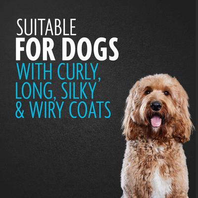 Show full view: FURminator 2-in-1 Doodle Dematting Dog Grooming Tool with Comb, Black/Blue slide 5 of 10