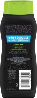 Show full view: FURminator 2-in-1 Doodle Ultra Premium Dog Shampoo & Conditioner, Black/Green, 16-fl oz bottle slide 2 of 10