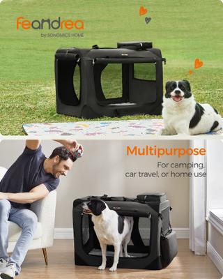 Show full view: FEANDREA Collapsible Soft Dog Crate, Black, 32 inch slide 3 of 7