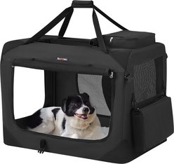 FEANDREA Collapsible Soft Dog Crate, Black, 32 inch