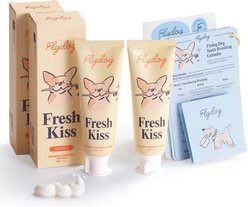 Flydog Fresh Kiss Coconut Flavor Enzymatic Toothpaste Kit for Dogs, 2 count