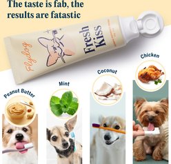 Flydog Fresh Kiss Chicken Flavor Enzymatic Toothpaste Kit for Dogs, 2 count slide 2 of 7