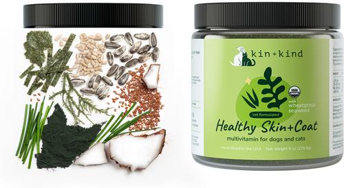 Show full view: kin+kind Organic Healthy Skin & Coat Dog & Cat Supplement, 4-oz bottle slide 10 of 12