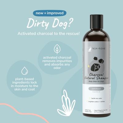 Show full view: kin+kind Charcoal Natural Dog Shampoo, 12-fl oz bottle slide 4 of 9