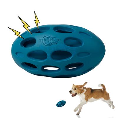 Show full view: allforpaws Meta Ball Wiggle Holey Roller Dog Chew Toy, Blue, Small slide 8 of 10