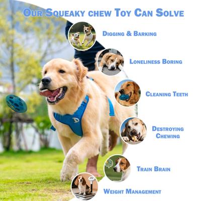 Show full view: allforpaws Meta Ball Wiggle Holey Roller Dog Chew Toy, Blue, Small slide 5 of 10
