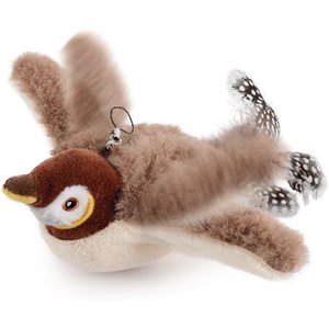 allforpaws Natural Instincts Flapping Bird Cat Toy, Brown