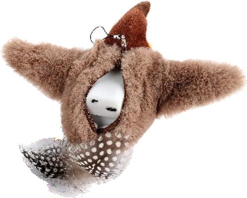 Show full view: allforpaws Natural Instincts Flapping Bird Cat Toy, Brown slide 3 of 3