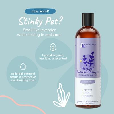 Show full view: kin+kind Oatmeal Natural Lavender Dog Shampoo, 12-fl oz bottle slide 3 of 6