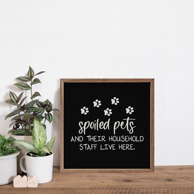 Show full view: Kendrick Spoiled Pets Staff Paws Wall Décor, Black, 24 x 24-in slide 2 of 3