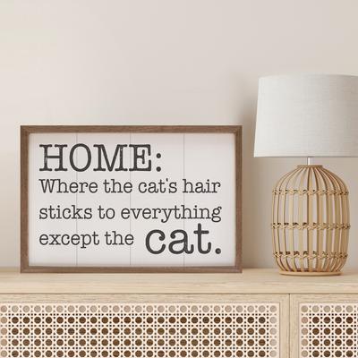 Show full view: Kendrick The Cats Hair Wall Décor, White, 36 x 24-in slide 2 of 3