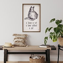 Kendrick A House is Not A Home Without A Cat Wall Décor, White, 24 x 36-in slide 2 of 3