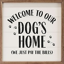 Kendrick Welcome To Our Dog's Home Wall Décor, White, 24 x 24-in