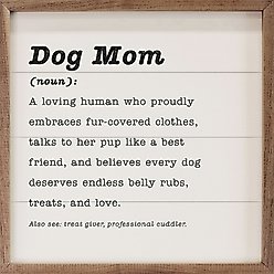 Kendrick Dog Mom Definition Wall Décor, White, 24 x 24-in