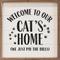 Show in main carousel: Kendrick Welcome To Our Cat's Home Wall Décor, White, 24 x 24-in slide 1 of 3