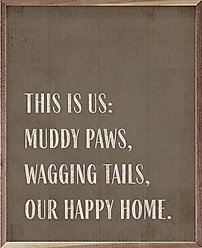 Kendrick This is Us Muddy Paws Wall Décor, Brown, 32 x 40-in
