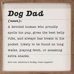 Kendrick Dog Dad Definition Wall Décor, White, 24 x 24-in