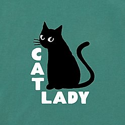LIFE IS GOOD Women's Cat Lady Mini Short Sleeve Crusher Boxy Tee, Spruce Green, Medium slide 2 of 2
