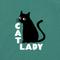 Show in main carousel: LIFE IS GOOD Women's Cat Lady Mini Short Sleeve Crusher Boxy Tee, Spruce Green, XX-Large slide 2 of 2