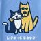 Show in main carousel: LIFE IS GOOD Women's Rocket & Tux Hug Short Sleeve Tee, Cornflower Blue, X-Large slide 3 of 3