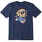 Show in main carousel: LIFE IS GOOD Men's Golden Patriot Short Sleeve Tee, Darkest Blue, Large slide 1 of 2