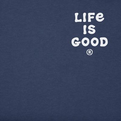 Show full view: LIFE IS GOOD Men's Rocket Golf Dads Best Friends Short Sleeve Crusher Tee, Darkest Blue, Large slide 4 of 4