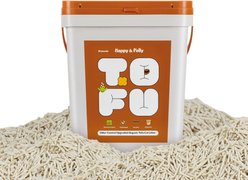 Happy & Polly Unscented Clumping Tofu Cat Litter, 20-lb bucket