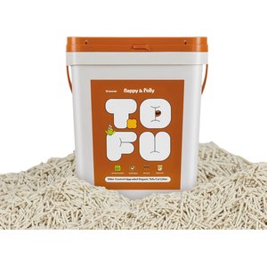 Happy & Polly Unscented Clumping Tofu Cat Litter, 20-lb bucket