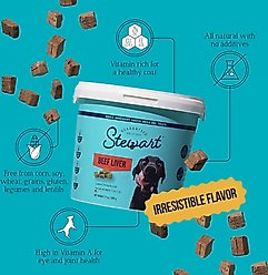 Stewart Beef Liver Single Ingredient Freeze-Dried Raw Dog Treats, 21-oz tub slide 2 of 8