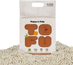 Happy & Polly Unscented Clumping Tofu Cat Litter, 5.5-lb bag