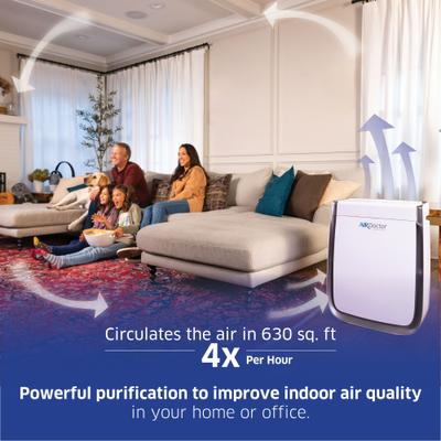 Show full view: AirDoctor AD3500 UltraHEPA Air Purifier Carbon, VOC Filters & Air Quality Sensor, Large, White slide 7 of 9