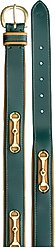 Equinavia Tirild Bit Horse Riding Belt, Tan/Green, X-Large