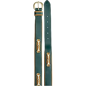Equinavia Tirild Bit Horse Riding Belt, Tan/Green, Small