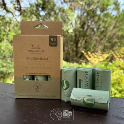 Show full view: Nina Woof Plant Based Dog Waste Bags, 180 count slide 6 of 7